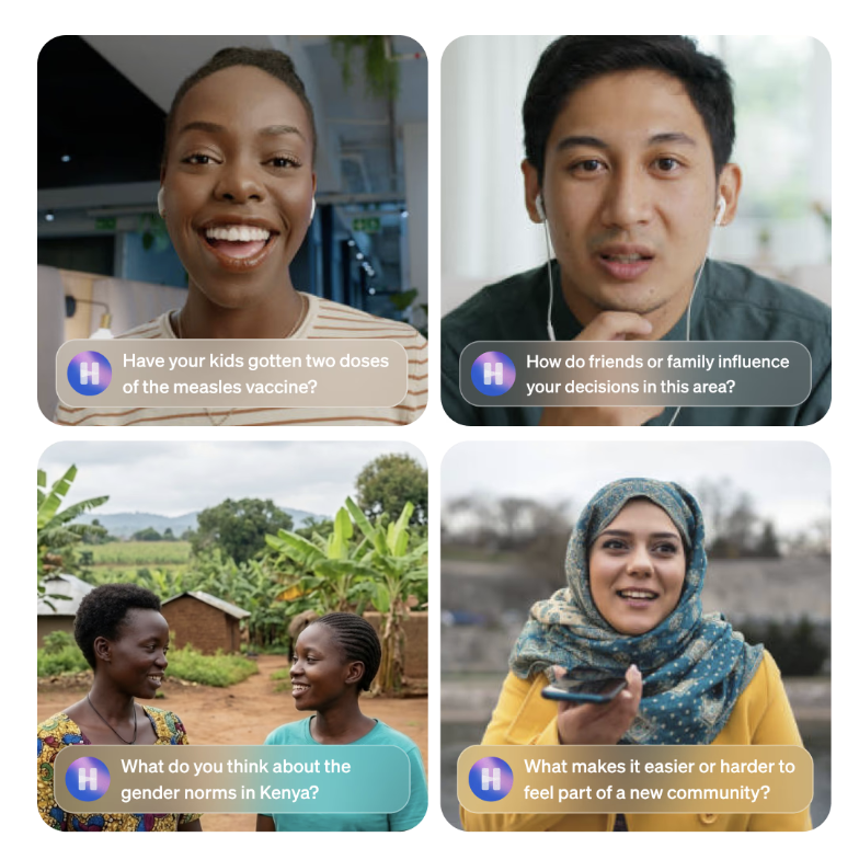 Four participants reached through phone and video channels